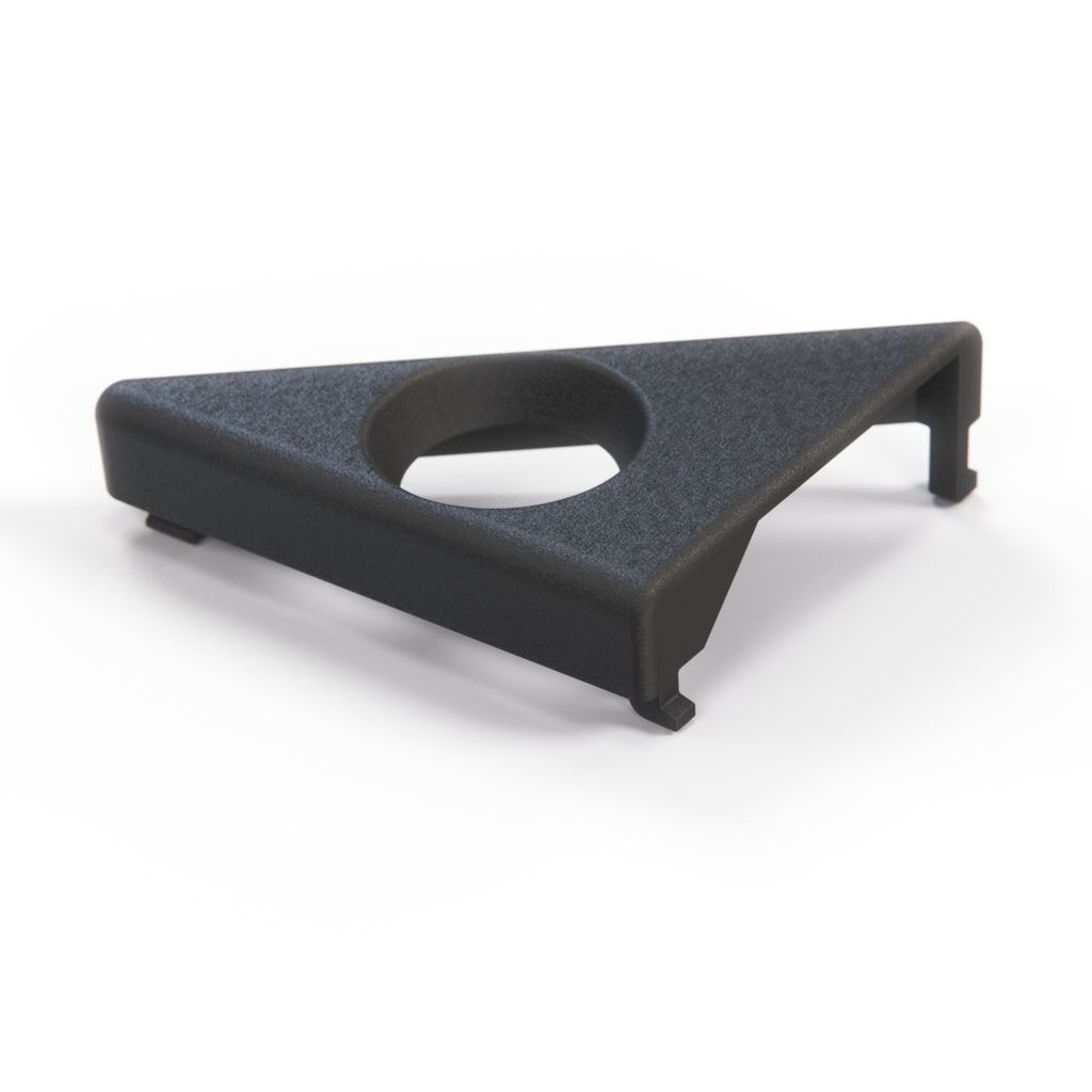 Mercedes-Benz R107 Interior Mirror Triangle Cover Left or Right Black or Chrome (A1077250711 / A1077250811) — view 6