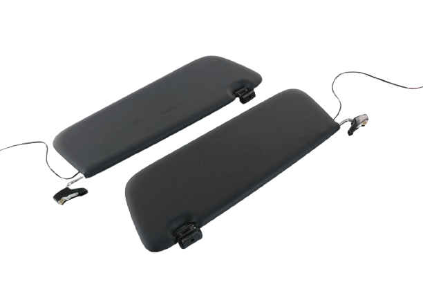 Mercedes-Benz R107 Sun Visor with Lighted Mirror Set of 2 Left and Right Black (A1078103710 / A1078103810) — view 3