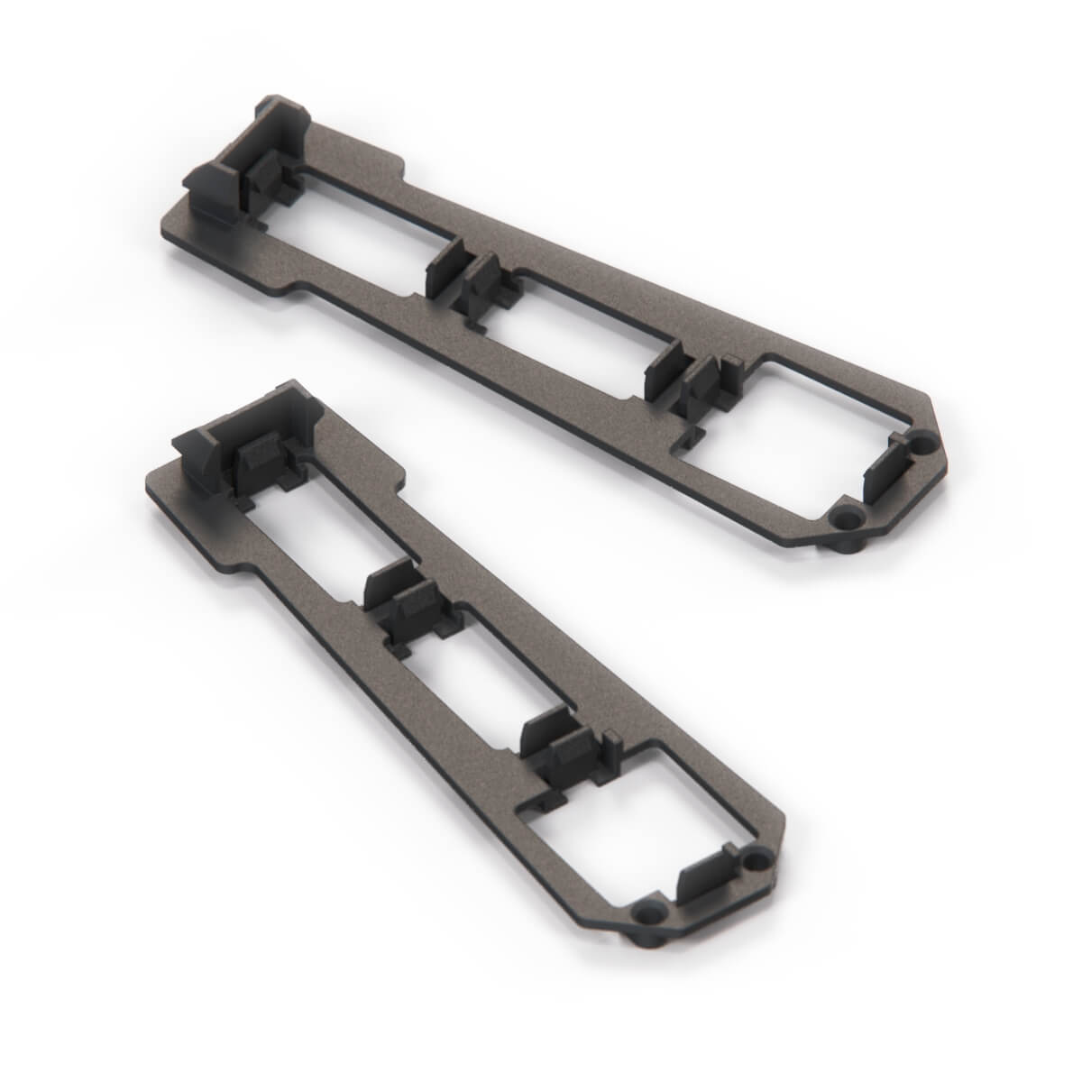 Mercedes-Benz R129 Control Console Panel Switch Bracket Set of 2 Black (A1296830300)