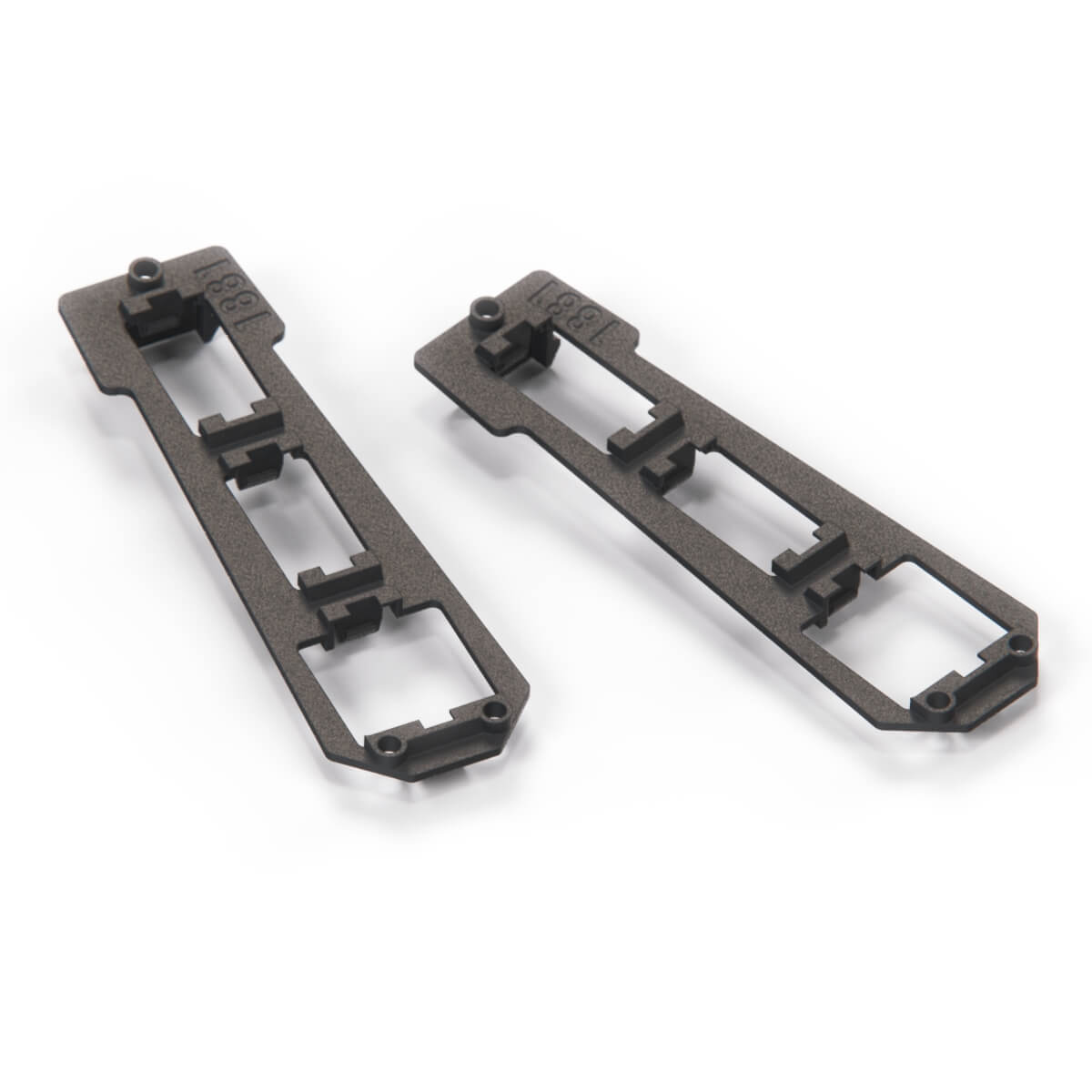 Mercedes-Benz R129 Control Console Panel Switch Bracket Set of 2 Black (A1296830300) — view 2
