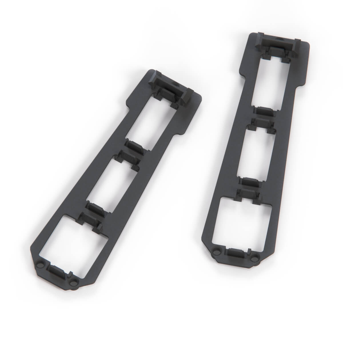 Mercedes-Benz R129 Control Console Panel Switch Bracket Set of 2 Black (A1296830300) — view 3