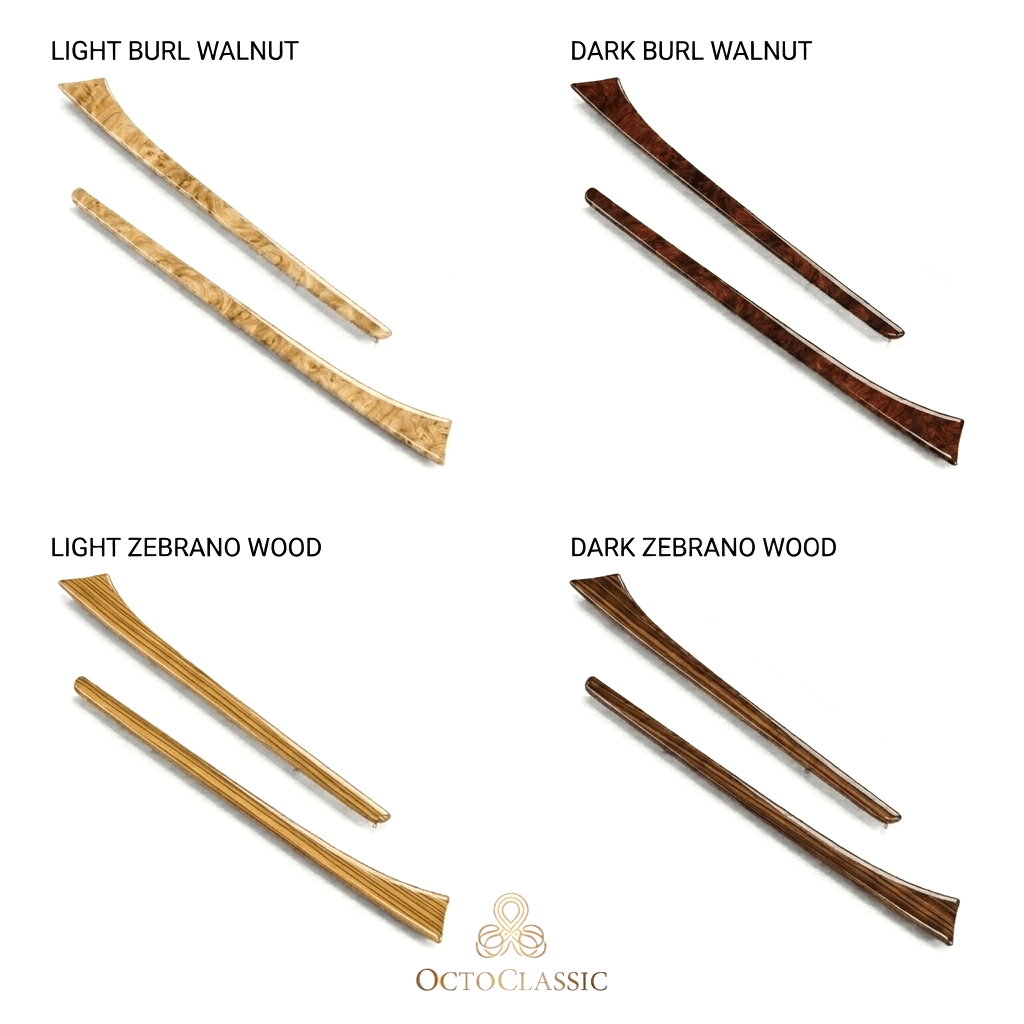 Mercedes-Benz R129 Door Card Wooden Trim Set of 2 Left and Right Zebrano / Walnut (A1297200722 A1297200822) — view 4