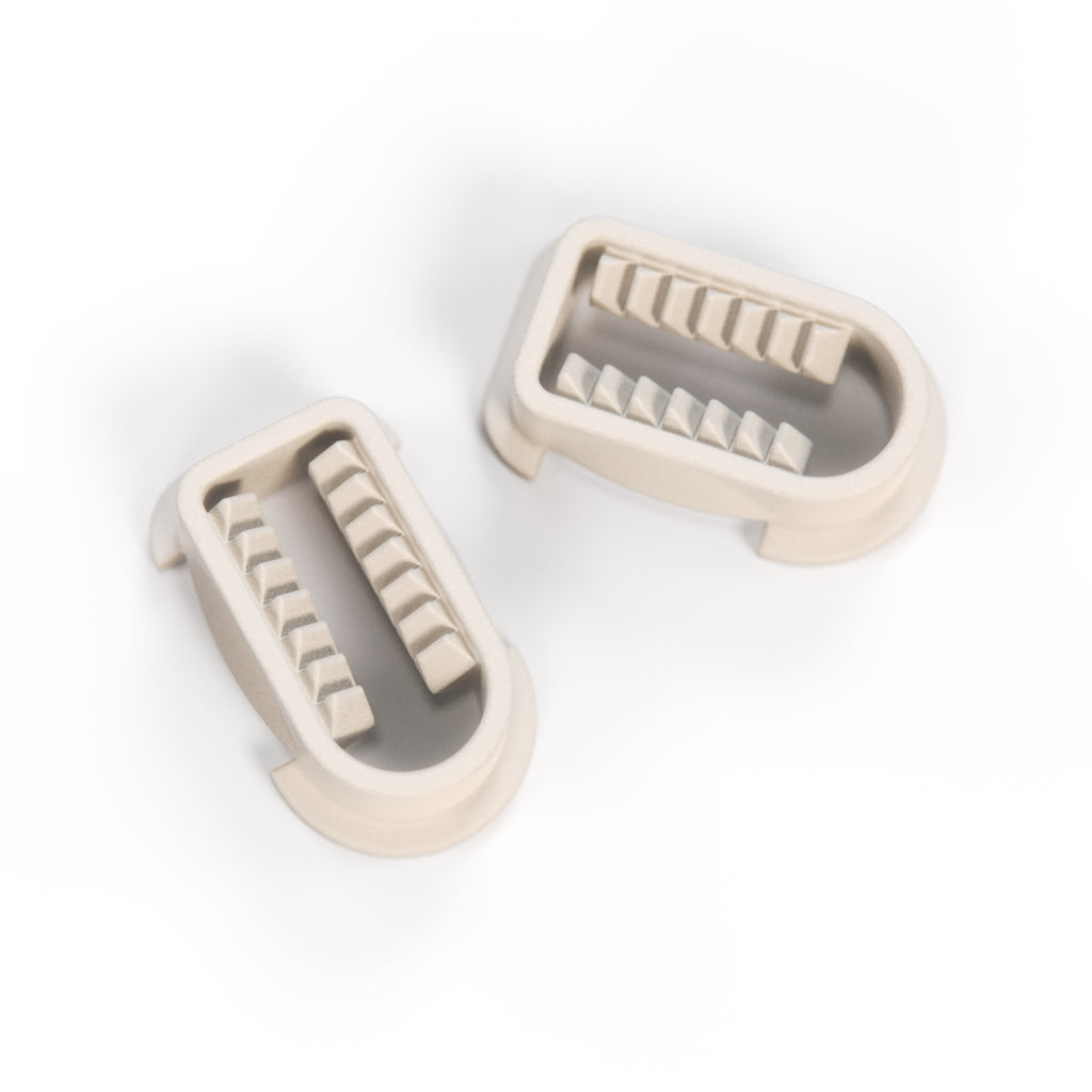 Mercedes-Benz R129 Side View Mirror Triangle Fastener Clips Set of 2 White — view 2