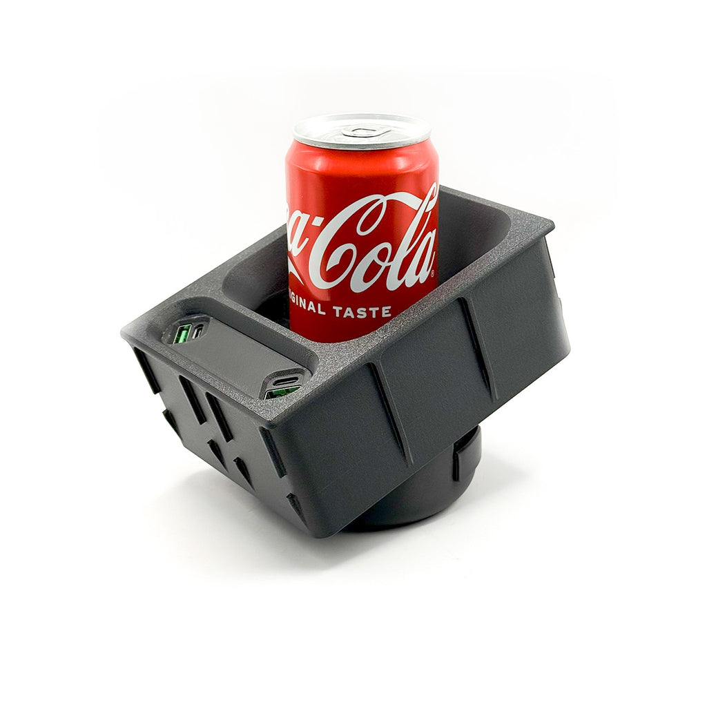 Mercedes-Benz R129 SL Custom Cup Holder with USB Phone Charger – Replacement for Centre Console Storage Box — view 2