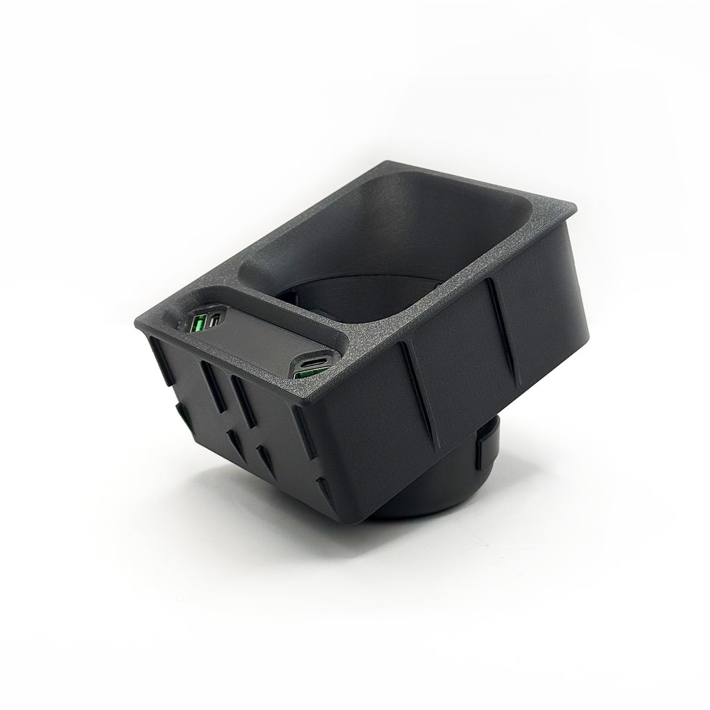 Mercedes-Benz R129 SL Custom Cup Holder with USB Phone Charger – Replacement for Centre Console Storage Box — view 4