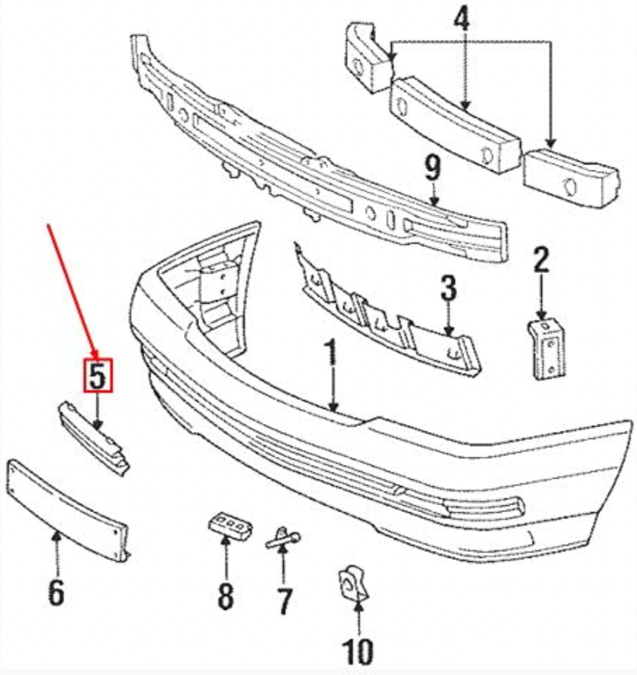 Mercedes-Benz R129 SL Facelift Front Bumper Tow Eye Cover A12988002059999 A1298800205 — view 7