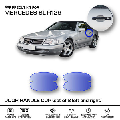 Mercedes-Benz R129 SL – PPF Paint Protection Film Precut – Door Handle Cup
