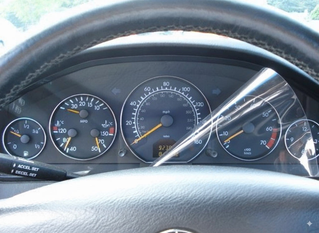 Mercedes-Benz R129 SL – PPF Paint Protection Film Precut – Instrument Cluster Protection — view 3