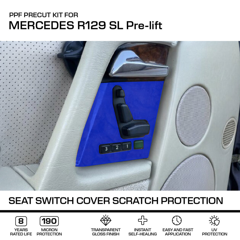 Mercedes-Benz R129 SL Pre-lift – PPF Paint Protection Film Precut – Seat Switch Cover Scratch Protection