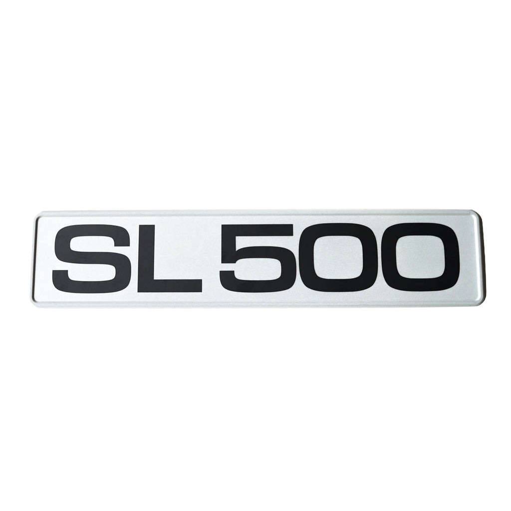 Mercedes-Benz R129 SL500 Exhibition License Plate with Sticker