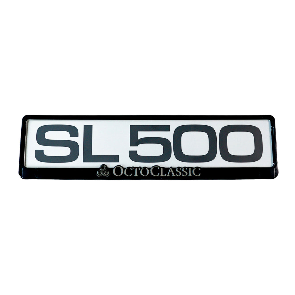 Mercedes-Benz R129 SL500 Exhibition License Plate with Sticker — view 2