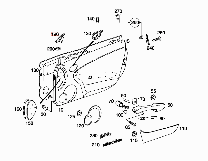Mercedes-Benz R171 Front Door Speaker Cover Triangle Left or Right All Colours (A1717200194 / A1717200294) — view 4