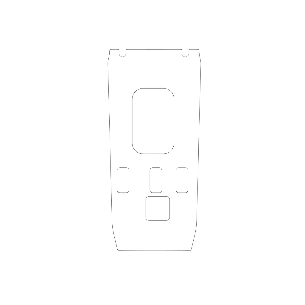 Mercedes-Benz SL R107 W107 Centre Console Control Panel – PPF Paint Protection Film Precut / (A1076801008) — view 2