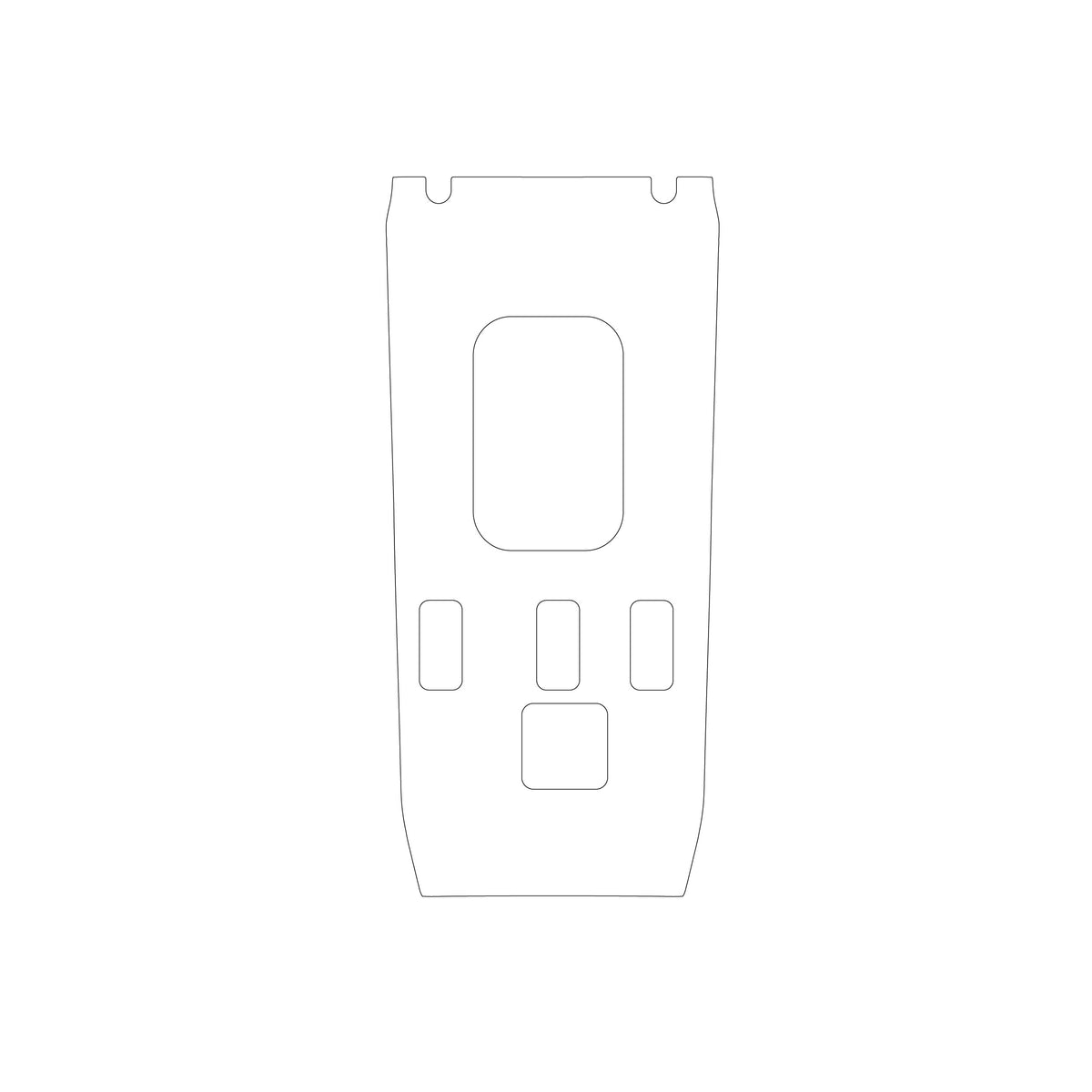 Mercedes-Benz SL R107 W107 Centre Console Control Panel – PPF Paint Protection Film Precut / (A1076801008) — view 2