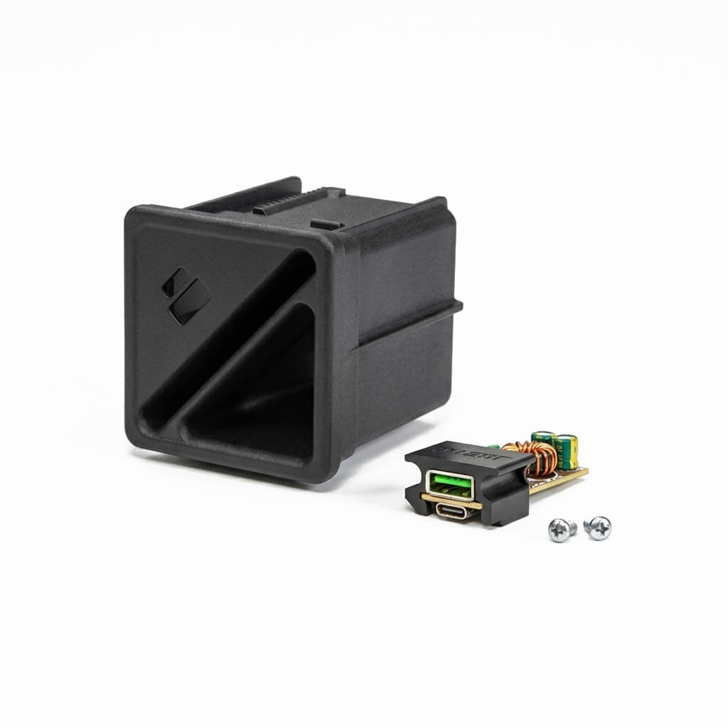 Mercedes-Benz SL R129 Ashtray Insert with USB Charger & Coin Holder Black (A1298100028) — view 4