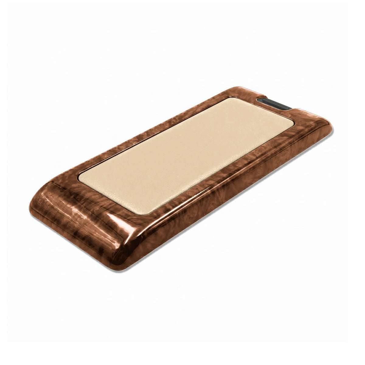 Mercedes-Benz SL R129 Centre Armrest Console with Wooden Frame and Leather Top (A1296801682)