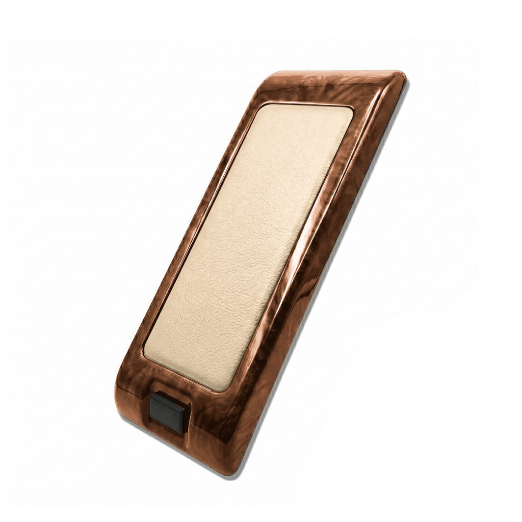 Mercedes-Benz SL R129 Centre Armrest Console with Wooden Frame and Leather Top (A1296801682) — view 2