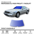 Mercedes-Benz SL R129 Prelift / Facelift Front Windshield – 3M PRO Transparent PPF Paint Protection Film Precut
