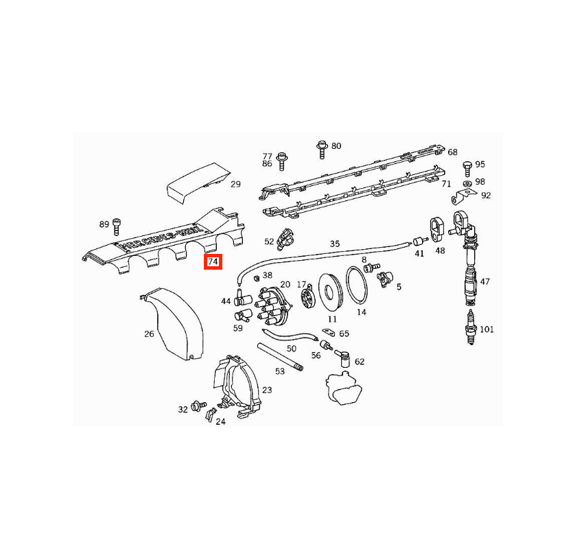 Mercedes-Benz SL600 R129 / W140 / C140 CL V12 Engine Ignition Wire Cover Many Colours (A1201590625) — view 7