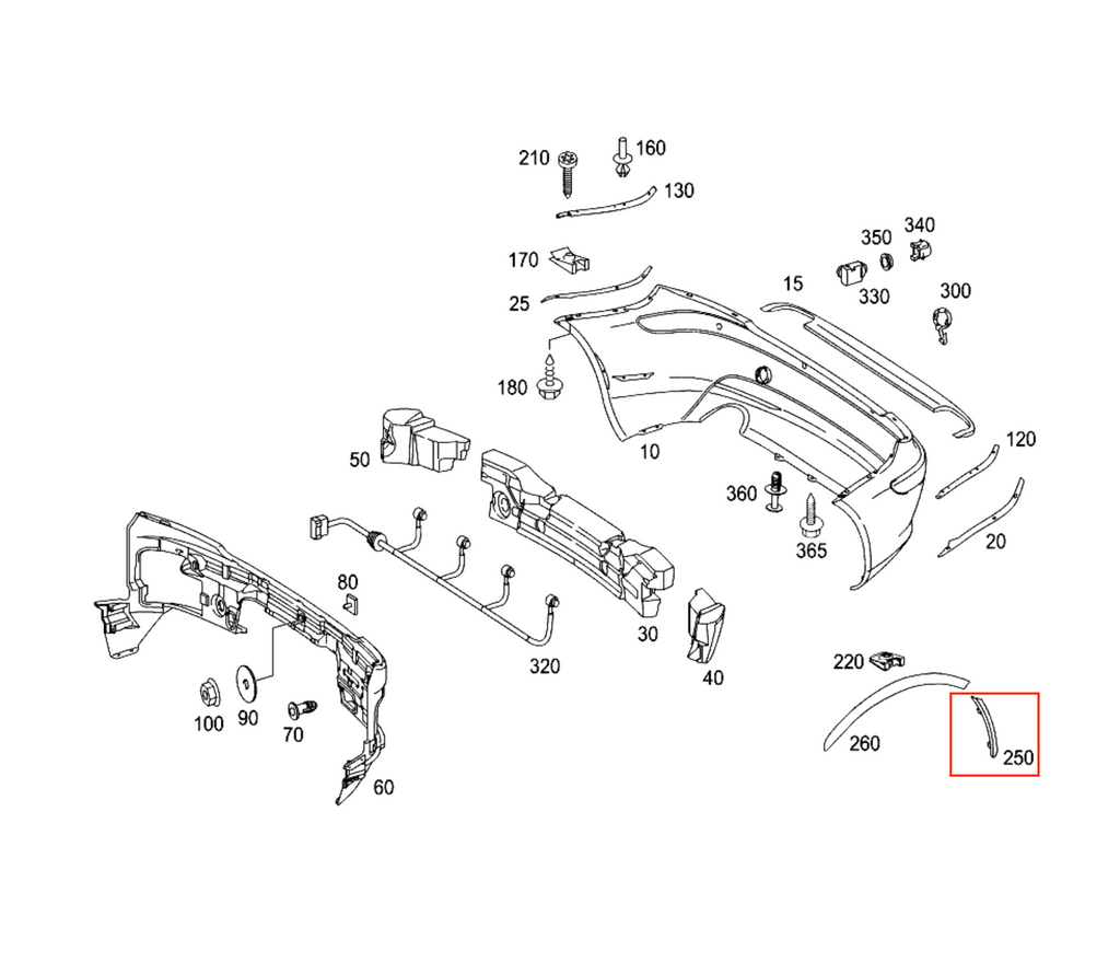 Mercedes-Benz SLK R171 AMG Rear Bumper Extension Wide Trim Set Left & Right Carbon (A1716900530 / A1716900630) — view 4