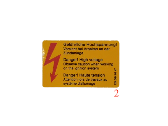 Mercedes-Benz Sticker Dangerous High Voltage — view 2