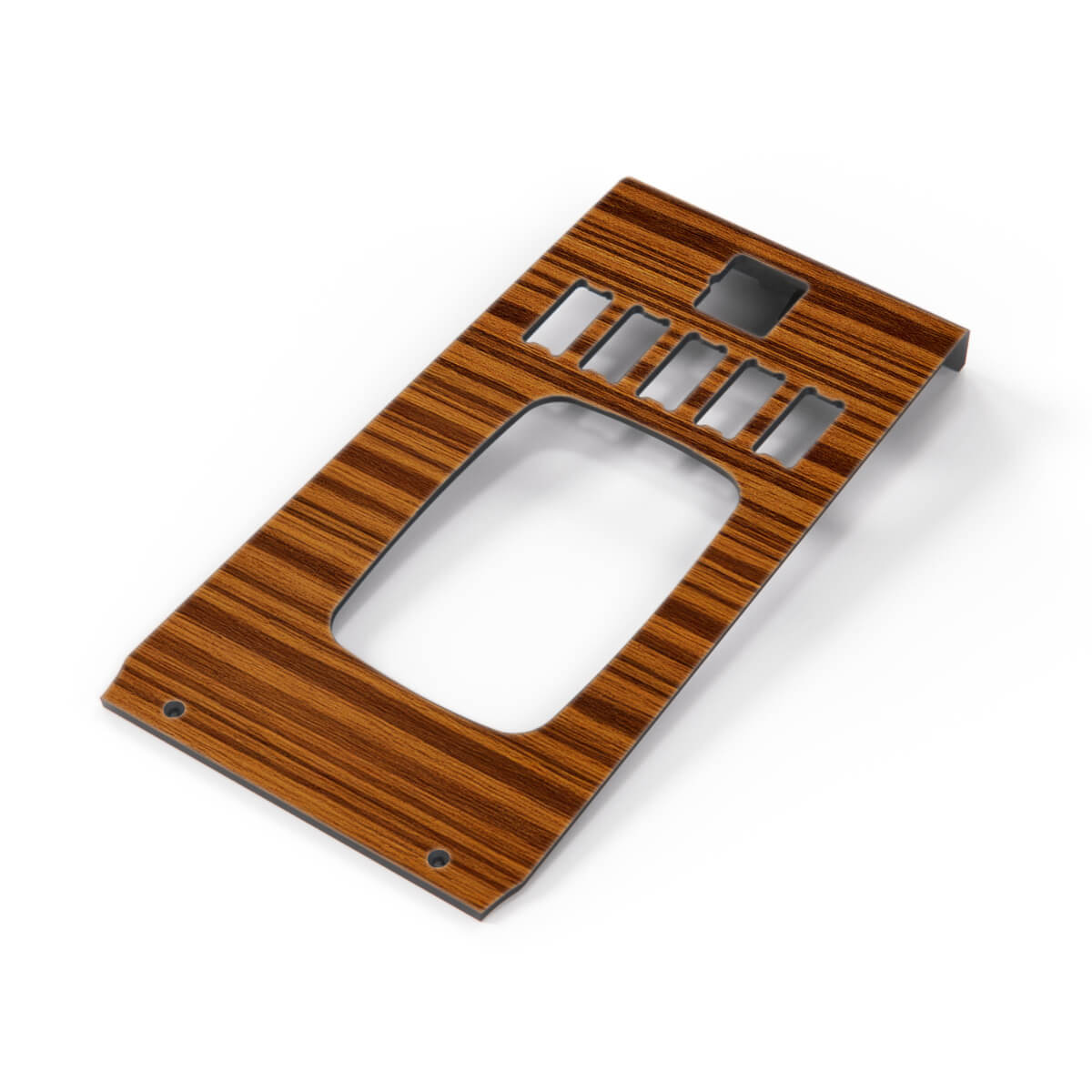 Mercedes-Benz W107 Wooden Centre Console Manual Shifter Trim Zebrano / Walnut (A1076801008) — view 7