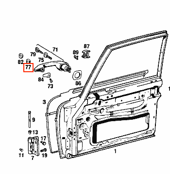 Mercedes-Benz W109 / W114 / W115 / W116 / W123 / W201 Classic Key Head (A0007664406) — view 4