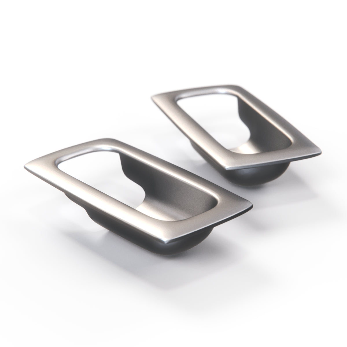 Mercedes-Benz W114 / S123 /W463 First Aid Kit / Triangle Box Cover Handle Chrome Decor Trim Set of 2 (A1236909025) — view 2