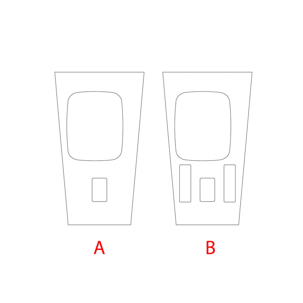 Mercedes-Benz W116 Centre Console Shifter Panel A1166830636 – 3M PRO Transparent PPF Paint Protection Film Precut — view 2