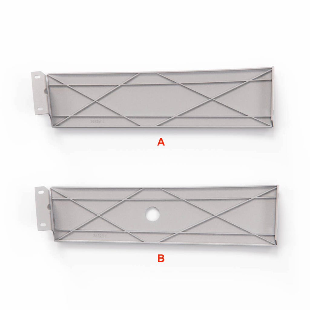 Mercedes-Benz W116 Headlight Lower Trim 2 Versions Left or Right Primed (A1168840948 / A1168841048) — view 2