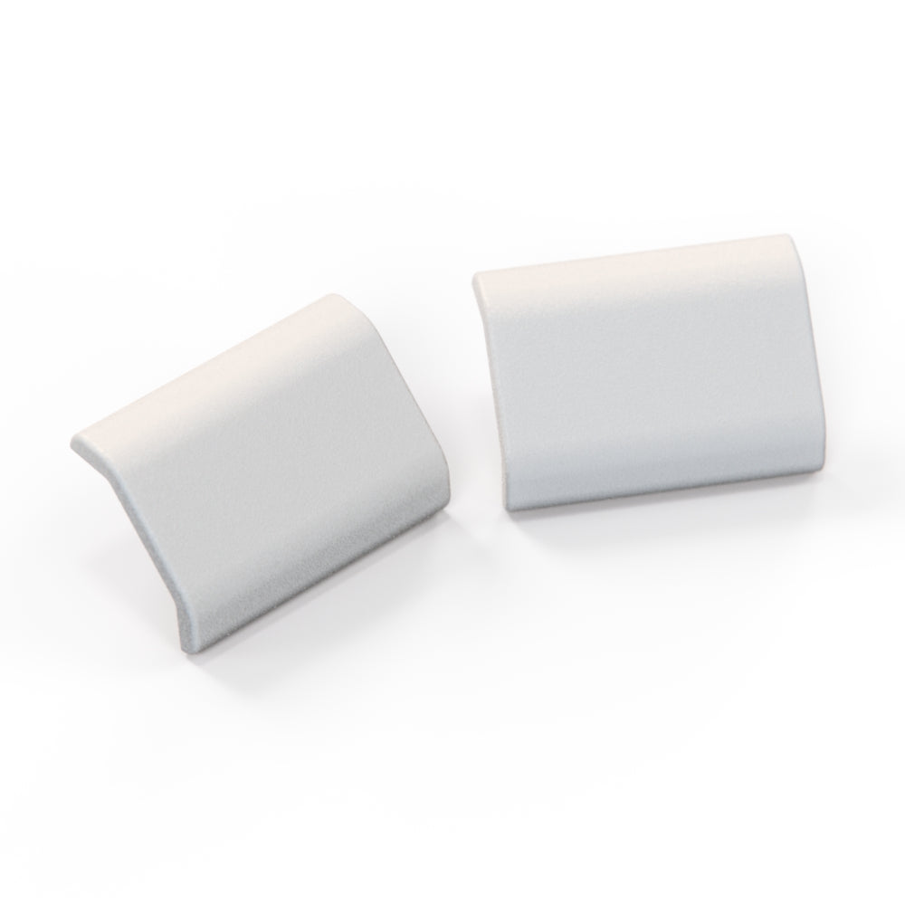 Mercedes-Benz W116 Hood Latch Deflector Set of 2 White (A1168870045) — view 2