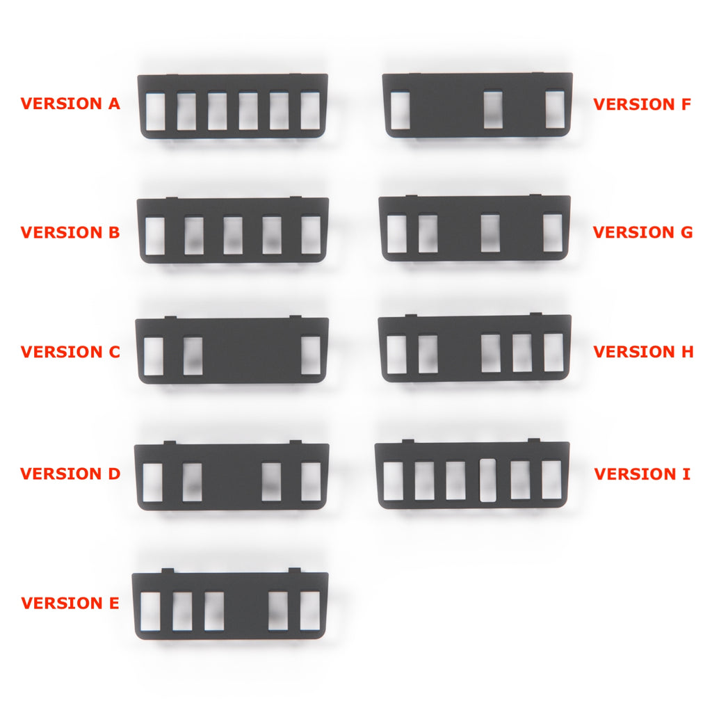 Mercedes-Benz W123 Switch Cover Panel Frame 9 Versions Black (A1236839936)