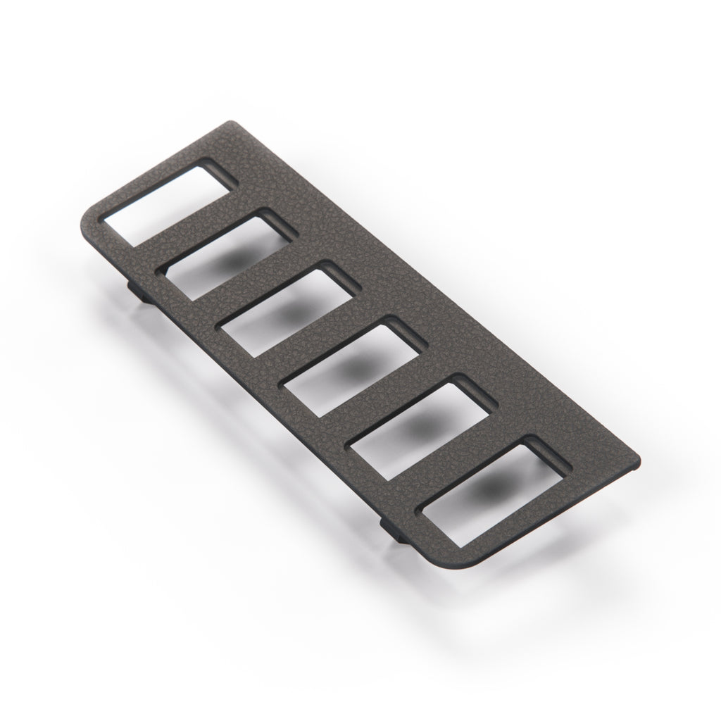 Mercedes-Benz W123 Switch Cover Panel Frame 9 Versions Black (A1236839936) — view 2