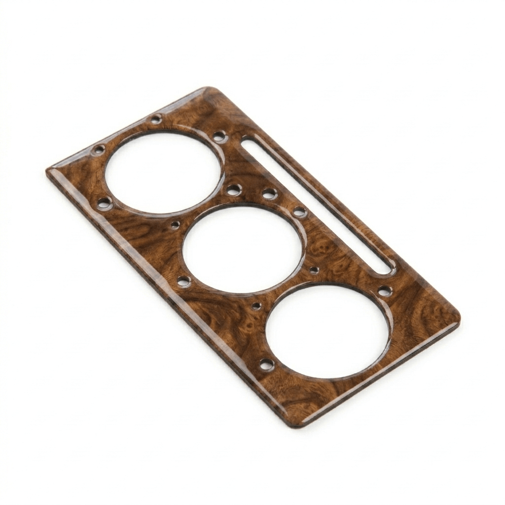 Mercedes-Benz W123 Wooden Manual Air Vent Console Trim 2 Version 4 Wood Type (A1236802307) — view 3