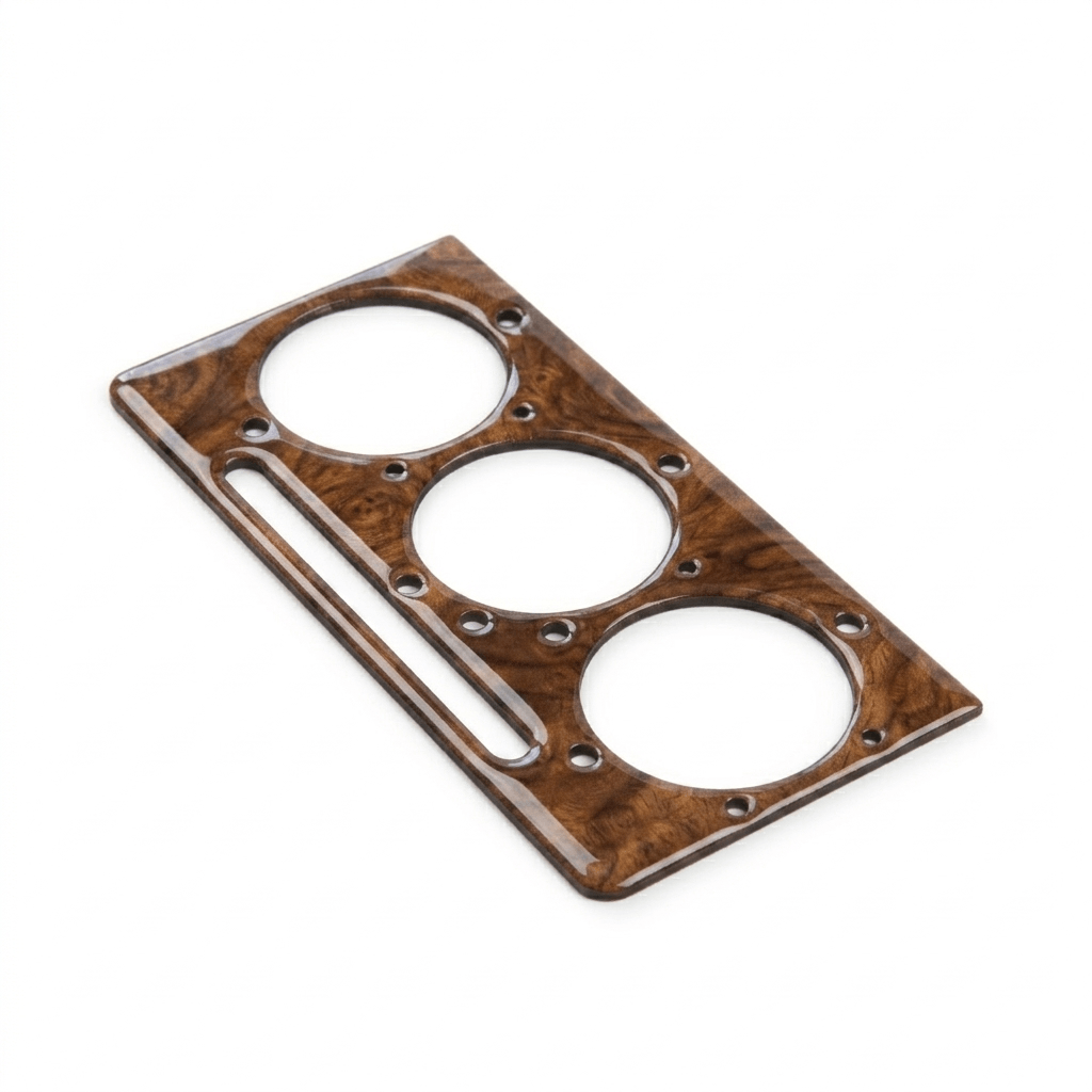 Mercedes-Benz W123 Wooden Manual Air Vent Console Trim 2 Version 4 Wood Type (A1236802307) — view 4