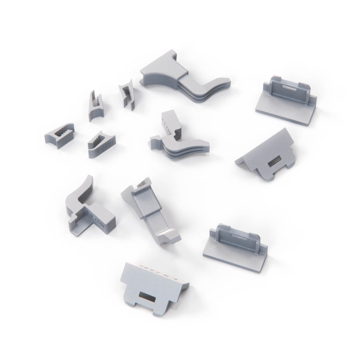 Mercedes-Benz W124 Armrest Repair Kit Front Left and Right Gray (A1249700101 / A1249701201) — view 3