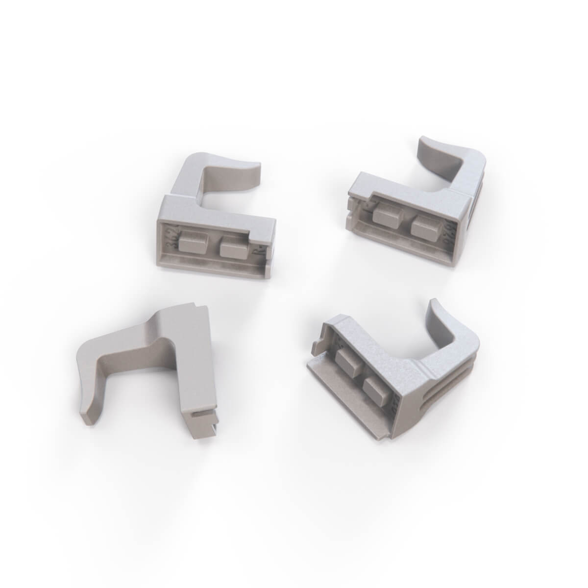 Mercedes-Benz W124 Armrest Repair Kit Rear Left and Right Gray (A1249700301 / A1249700401) — view 2