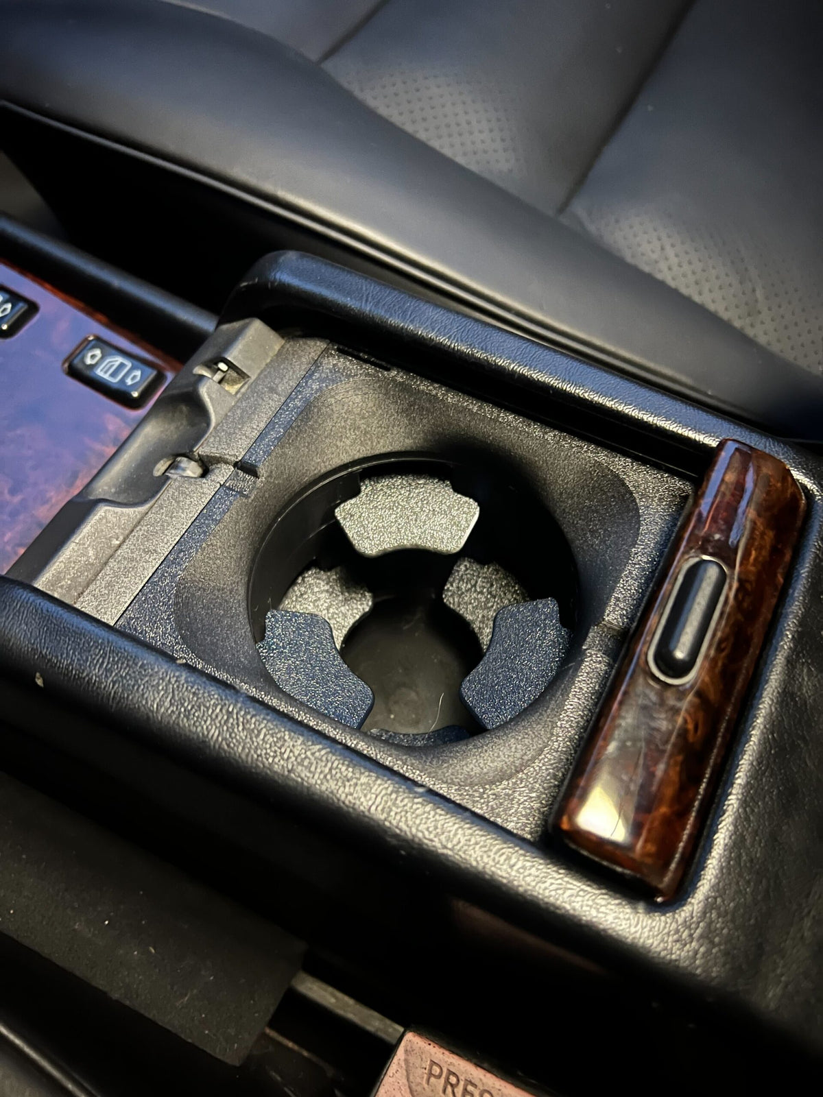 Mercedes-Benz W124 C124 A124 S124 Custom Cup Holder Insert Cupholder for Centre Console Storage Box — view 9