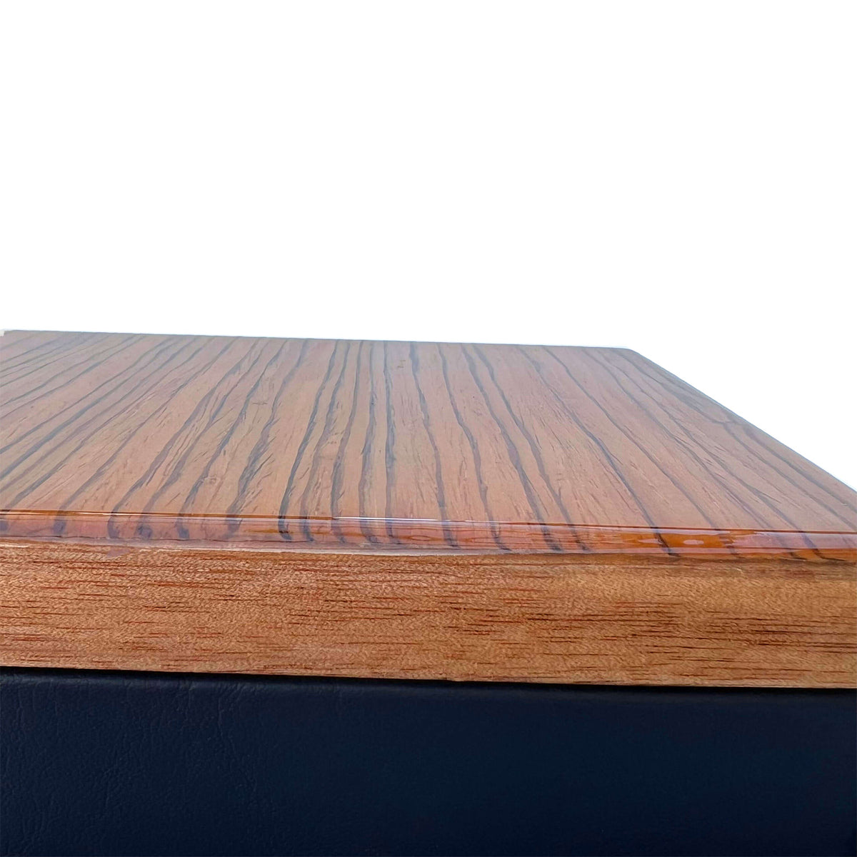 Mercedes-Benz W124 Central Console Armrest Leather and Wood Box — view 6