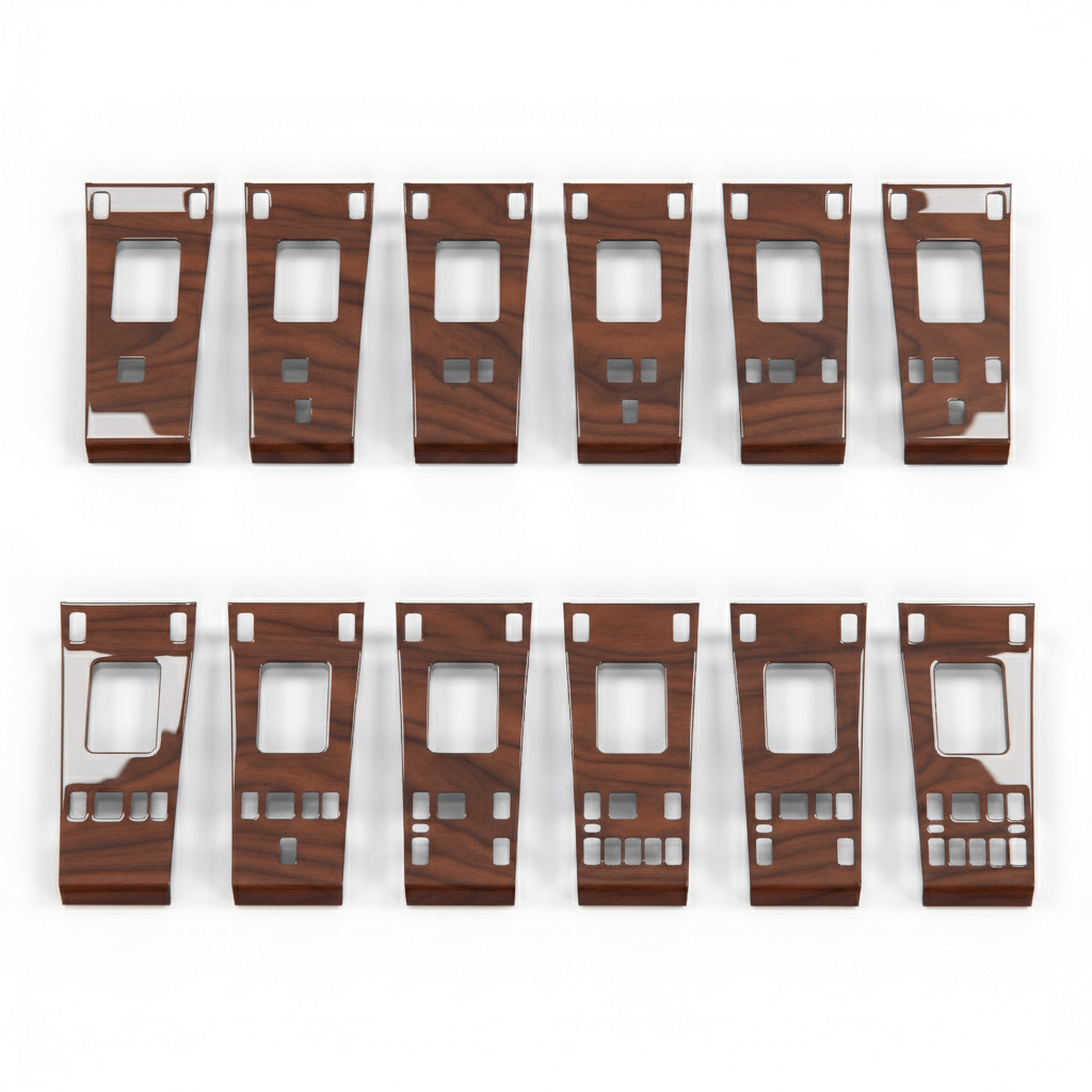 Mercedes-Benz W124 Centre Console Wooden Trim Zebrano / Walnut All Version (A1246806717) — view 4