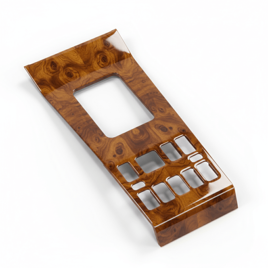 Mercedes-Benz W124 Centre Console Wooden Trim Zebrano / Walnut All Version (A1246833037) — view 2