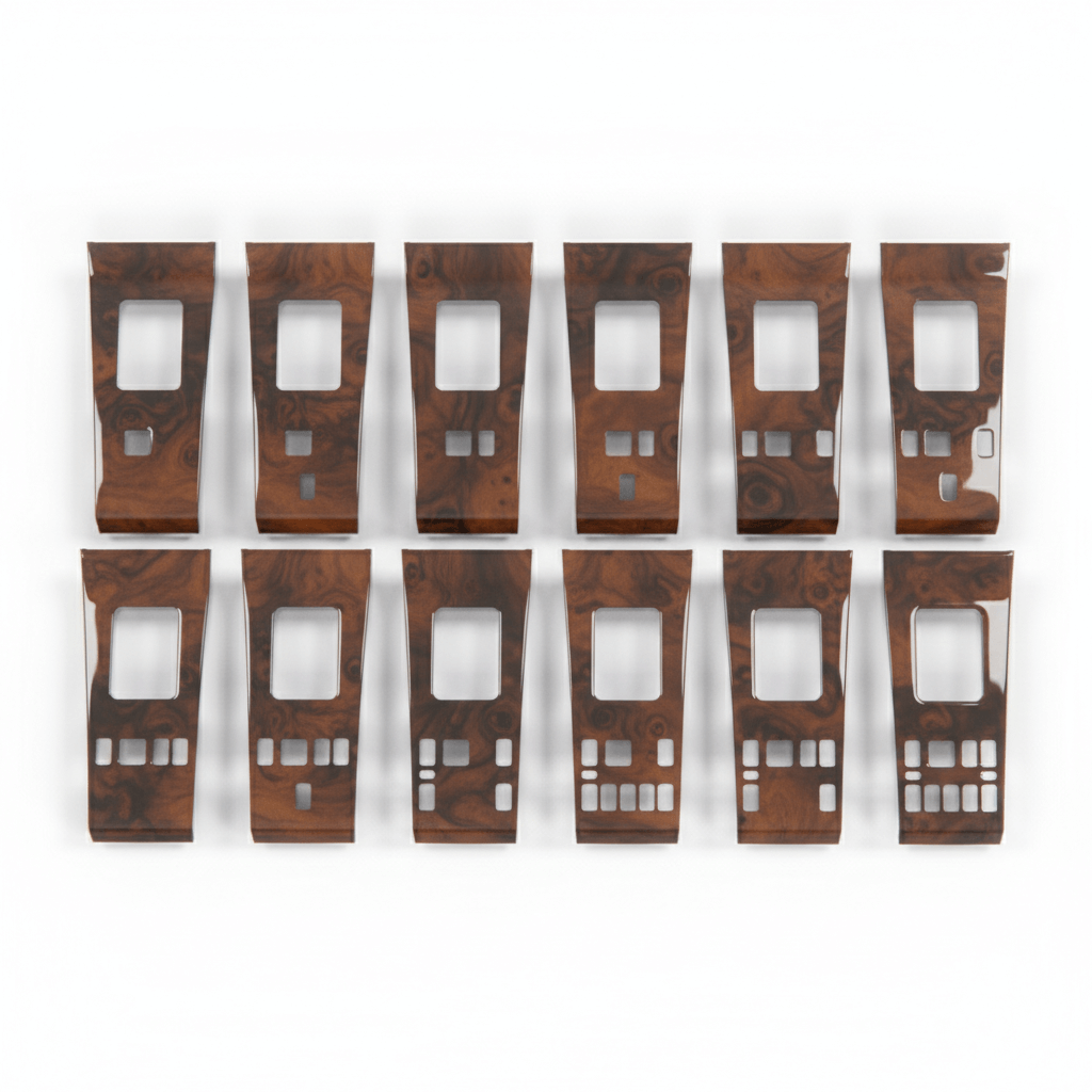 Mercedes-Benz W124 Centre Console Wooden Trim Zebrano / Walnut All Version (A1246833037) — view 4