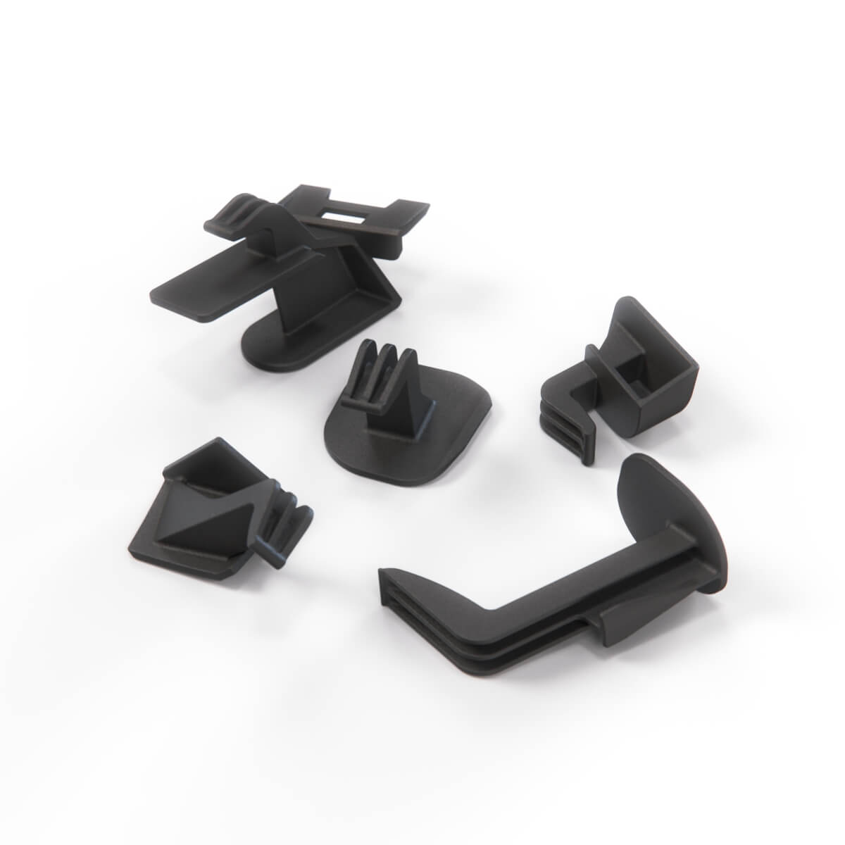 Mercedes-Benz W124 Front Door Panel Map Holder Pocket Repair Kit Hooks Black