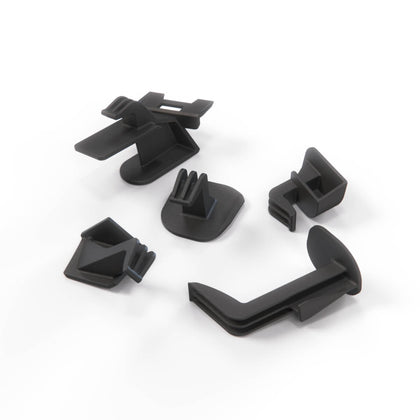 Mercedes-Benz W124 Front Door Panel Map Holder Pocket Repair Kit Hooks Black