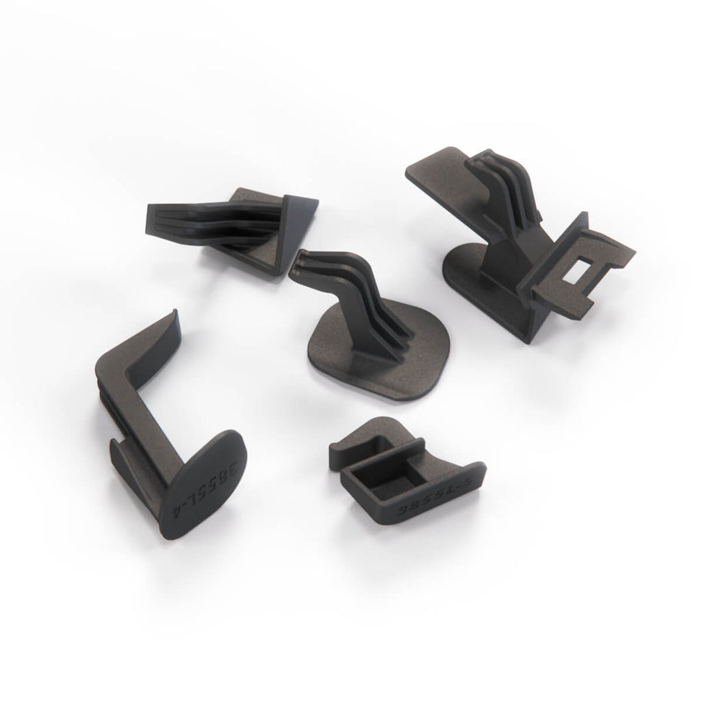 Mercedes-Benz W124 Front Door Panel Map Holder Pocket Repair Kit Hooks Black — view 2