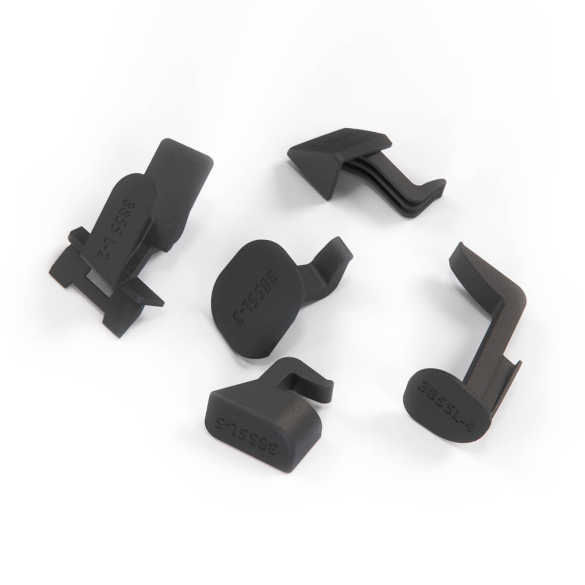 Mercedes-Benz W124 Front Door Panel Map Holder Pocket Repair Kit Hooks Black — view 3