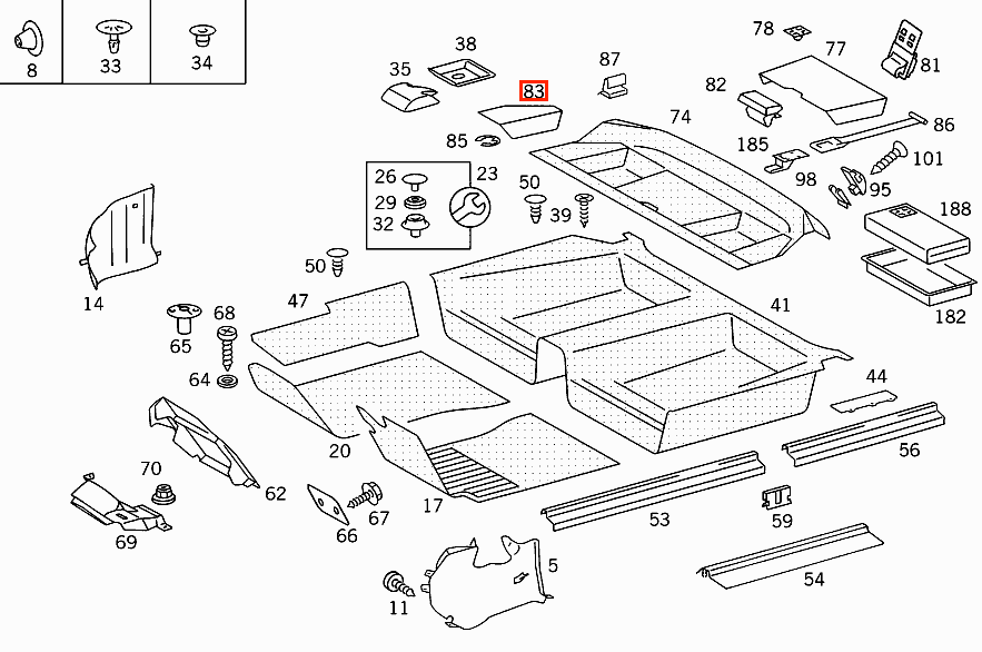 Mercedes-Benz W124 Rear Shelf Speaker Cover Left or Right All Colours (A1246902730 / A1246902830) — view 4