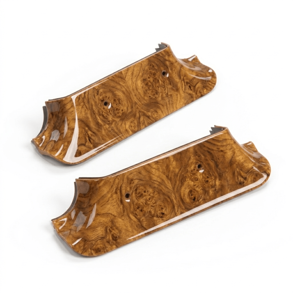 Mercedes-Benz W126 B-Pillar Lower Wooden Trim Covers Set of 2 4 Wood Types (A1266920122 / A1266920222)