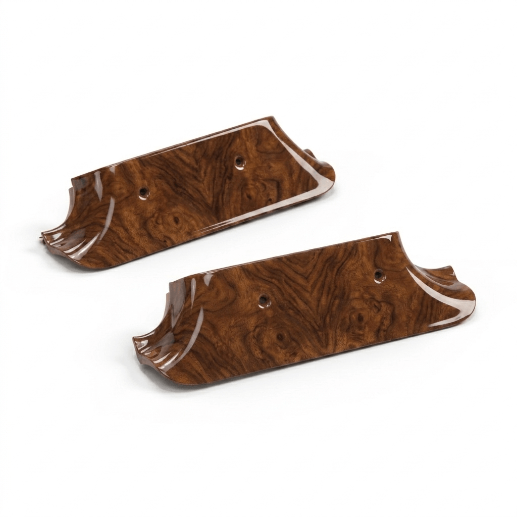 Mercedes-Benz W126 B-Pillar Lower Wooden Trim Covers Set of 2 4 Wood Types (A1266920122 / A1266920222) — view 2