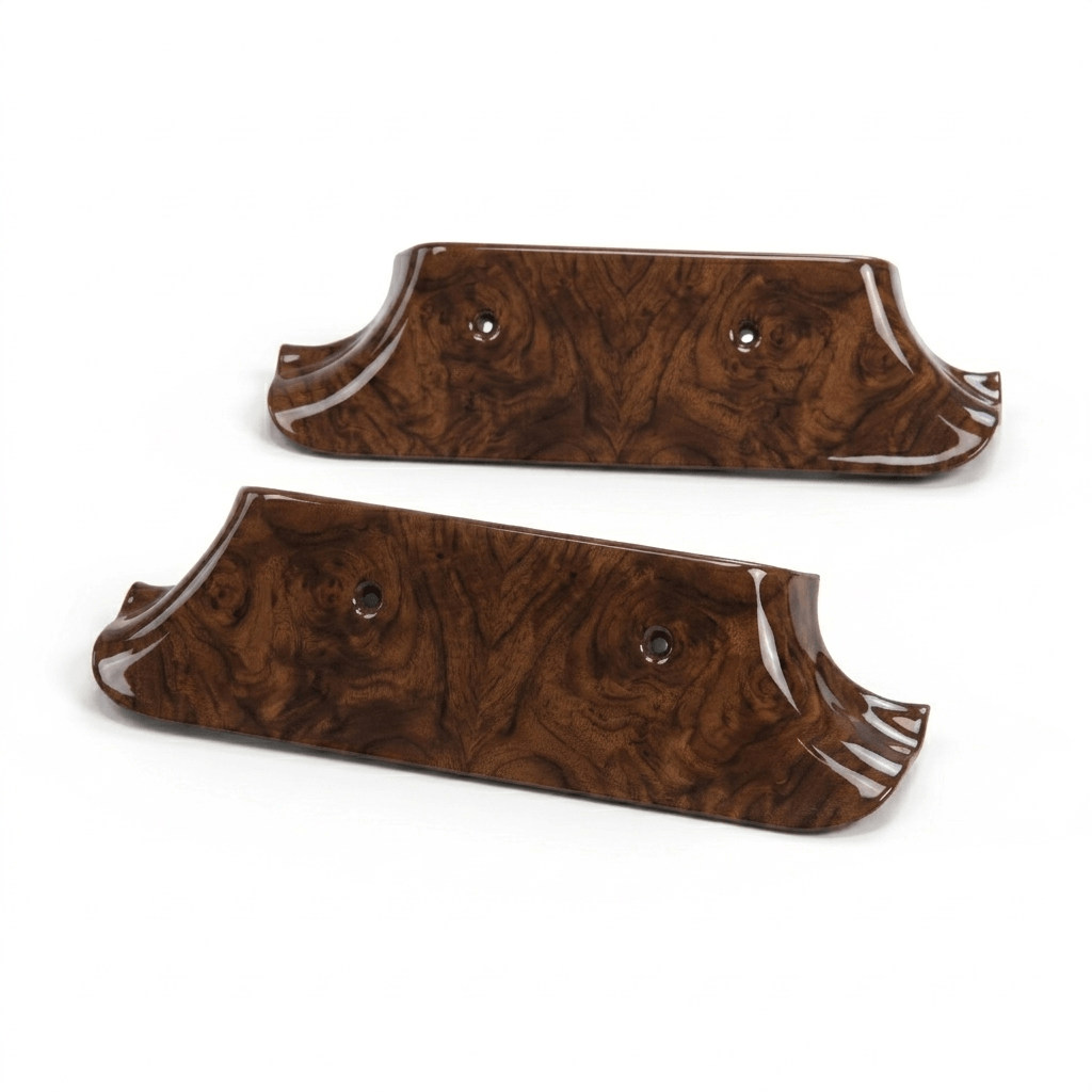 Mercedes-Benz W126 B-Pillar Lower Wooden Trim Covers Set of 2 4 Wood Types (A1266920122 / A1266920222) — view 3